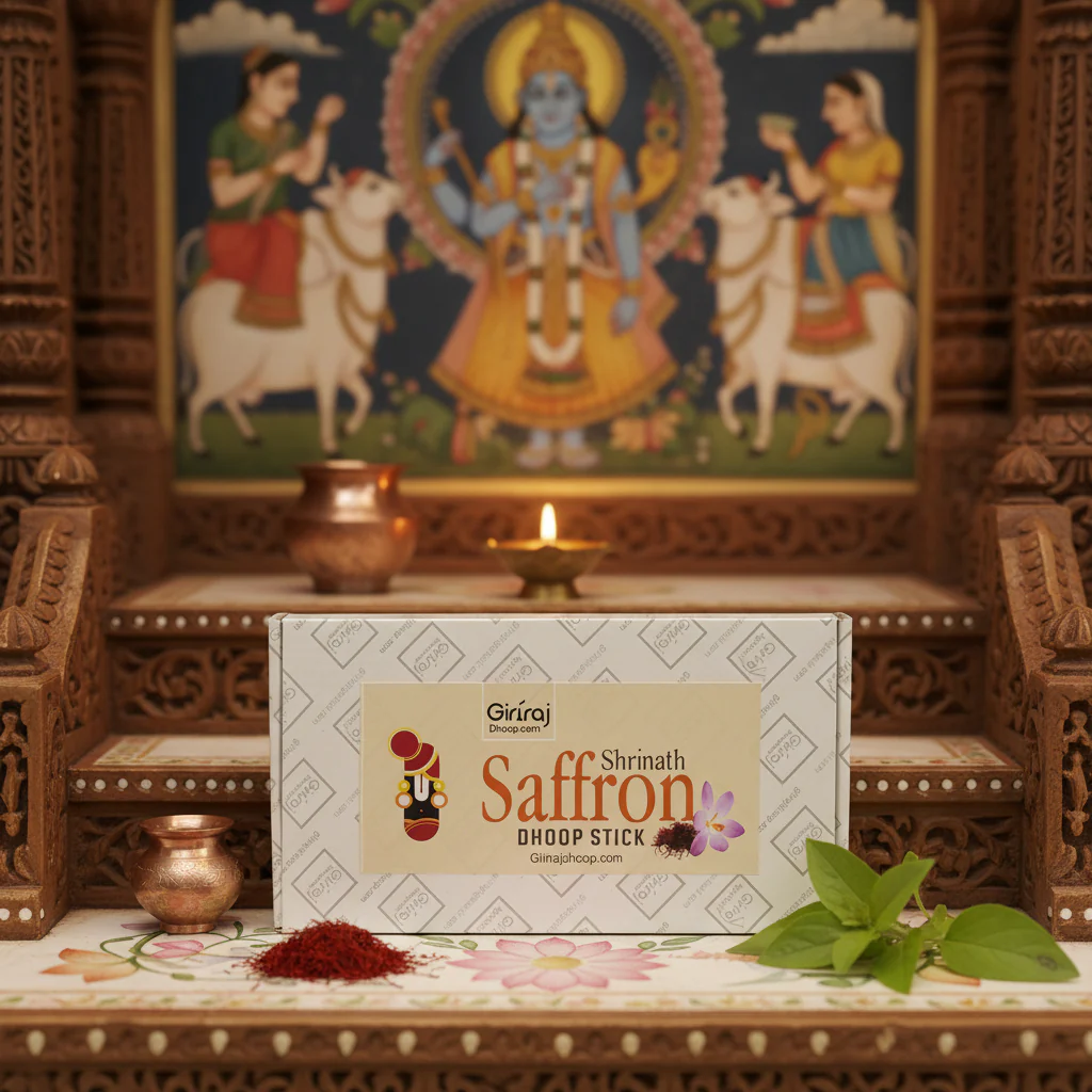 SHREENATH SAFFRON DHOOP STICK (BAMBOO LESS) - Image 2