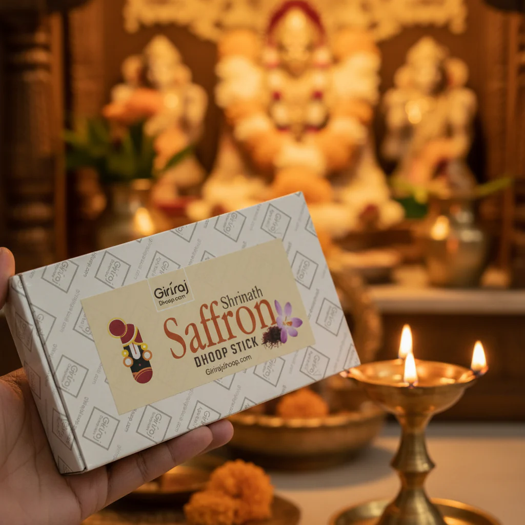 SHREENATH SAFFRON DHOOP STICK (BAMBOO LESS) - Image 5