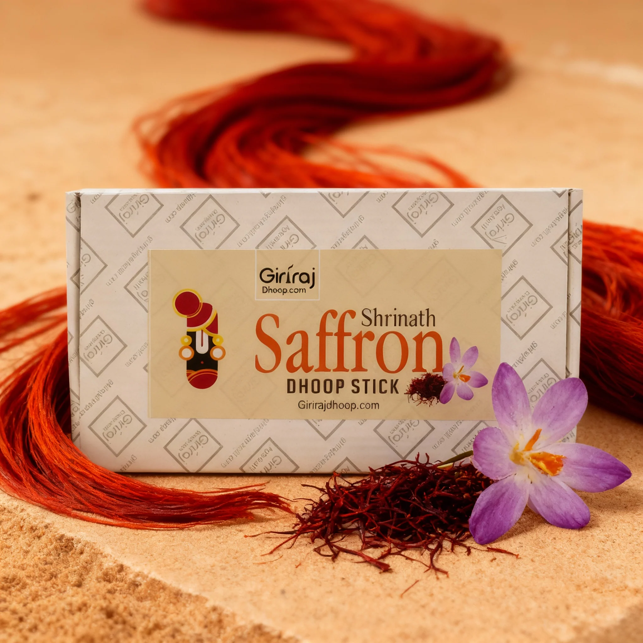SHREENATH SAFFRON DHOOP STICK (BAMBOO LESS) - Image 6